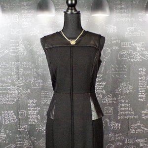 Calvin Klein Sleeveless Faux Leather Women's Dress